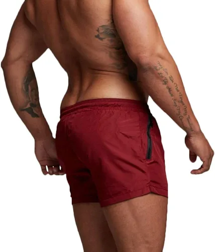 Vista 3 de Rexcyril Pantalones cortos de entrenamiento para hombre, de secado rápido, de 3 pulgadas, para correr, fisicoculturismo, con forro y bolsillos