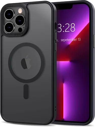 Vista 168 de Anuck - Funda magnética para iPhone 11 compatible con MagSafe, carcasa trasera mate translúcida dura, borde de TPU, delgada, resistente a impactos