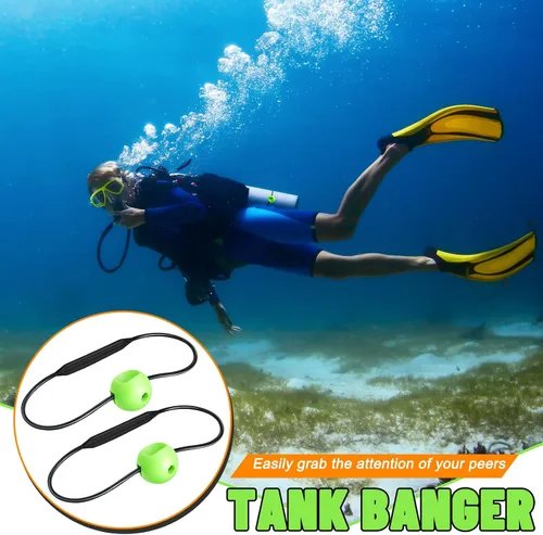 Vista 6 de 2 unids tanque Banger dispositivo de señal subacuática cilindro buceo tanque accesorios para buzos fabricante de ruido