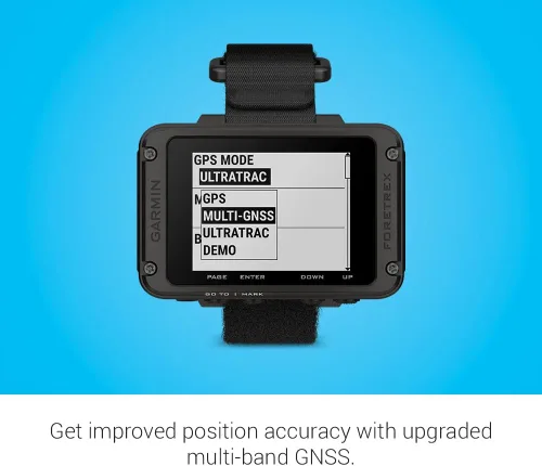 Vista 4 de Garmin Foretrex 801, navegación GPS montada en la muñeca, GNSS multibanda mejorada, mayor duración de la batería