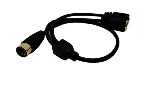 Vista 3 de SinLoon DIN 5-Pin Splitter Y Adaptador MIDI Cable, MIDI 5 Pin macho a Dual 2 x DIN-5 hembra Cable de audio de extensión (D5P M-2F, 1.6 ft)