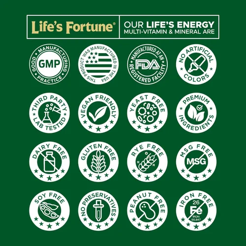 Vista 7 de Life's Energy Advanced - Multivitamínico diario avanzado para hombres y mujeres, suplemento energético y de apoyo inmunológico con súper verdes