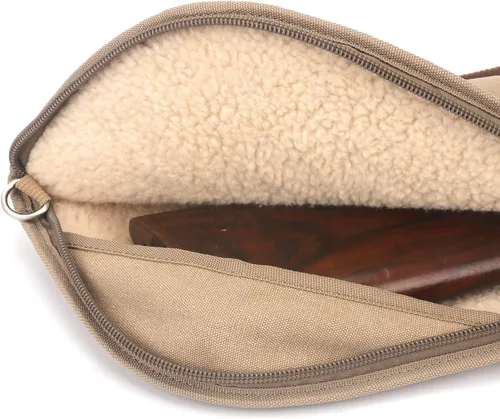 Vista 5 de TOURBON 52 pulgadas con alcance de rifle Slip Case Tactical Gun Storage Bag Adjustable Shoulder Strap,Fleece Lined Inside,Butt-Holder,Lockable