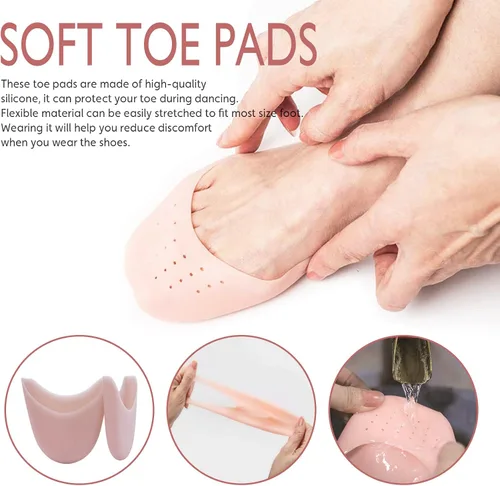 Vista 4 de Zapatos de punta de satén para niñas y mujeres, zapatos de ballet profesionales con cinta para la escuela o el hogar (elige una talla más grande)