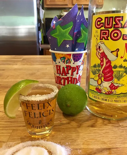 Vista 3 de Felix Felicis - Vaso de chupito líquido inspirado en Harry Potter, regalos para adultos, vasos de chupito geniales para hombres y mujeres, 1.75 onzas