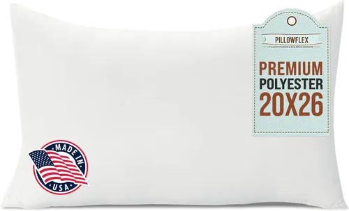 Vista 18 de Pillowflex almohada con inserto de goma espuma, relleno de poliéster, lavable a máquina Square Throw Form, Plush Loft, Cozy Comfort, Supportive