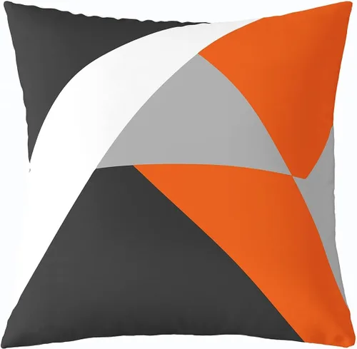 Vista 10 de Feelyou Funda de almohada abstracta vintage de 16 x 16 pulgadas, suave, azul y marrón, con pintura de óxido desordenada, funda de cojín para sala
