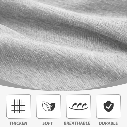 Vista 3 de MEETSKY Funda para Sofá Seccional en Forma de L, Fundas para Sofá, Protector de Sofá, Funda Protectora Lavable, Fundas para Sofá Seccional, Tela