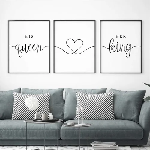 Vista 9 de NATVVA Pósteres de lienzo blanco y negro con texto en inglés "Eat Pray Love", impresiones artísticas de 3 piezas con marco interior de madera