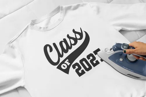 Vista 2 de Adhesivo de graduación para planchar en la clase de 2027, calcomanía para camiseta de secundaria, parche de graduación HTV para graduados