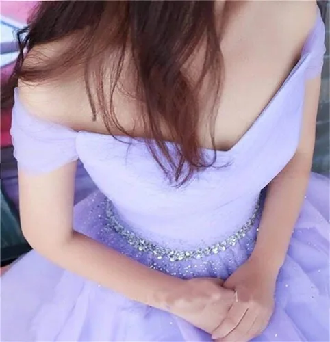 Vista 2 de Vestidos de tul para fiesta de exalumnos para adolescentes, hombros descubiertos, vestidos cortos de graduación, vestidos de cóctel con cuentas