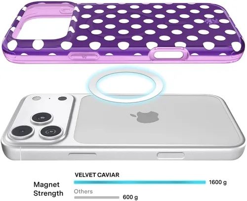 Vista 1240 de VELVET CAVIAR Funda para iPhone 15, compatible con MagSafe, probada contra caídas de 10 pies, fundas protectoras de diseño, leopardo color rosa