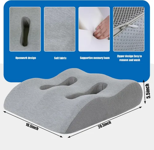 Vista 3 de Almohadas de elevación de piernas para después de la cirugía, almohada de elevación ergonómica transpirable para poscirugía, después de una lesión