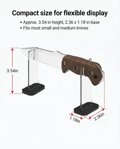 Vista 6 de Samurai Sword Holder, Knife Display Stand, Fixed Blade Knife Series, Decorative Sword Display Rack, Knife Collection Administrator, Acrylic