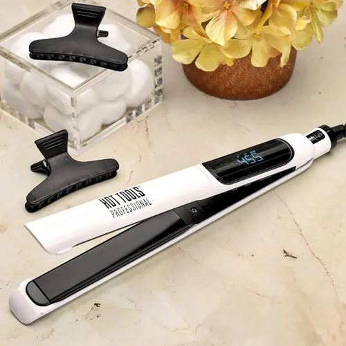 Vista 5 de Hot Tools Pro Artist Nano - Plancha de pelo de cerámica Para cabello liso y liso (1 pulgada)