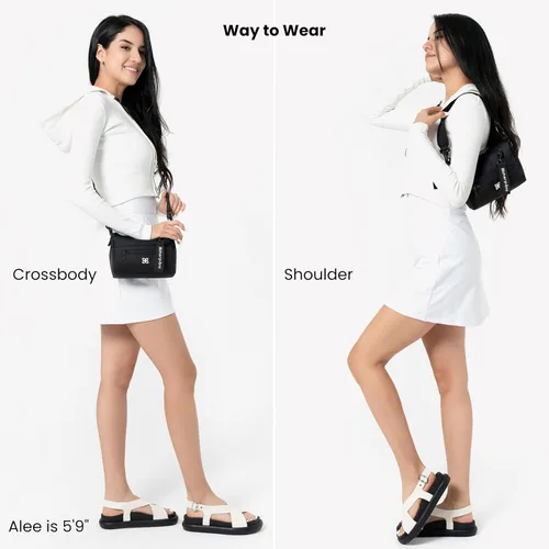Vista 18 de Sherpani Skye - Bolso cruzado pequeño, de nailon, ligero, para mujer, con protección RFID