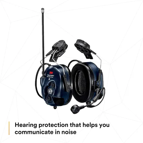 Vista 3 de 3M PELTOR WS LiteCom PRO III - Auriculares, casco duro adjunto, durabilidad de grado profesional, radio de comunicación bidireccional inalámbrica