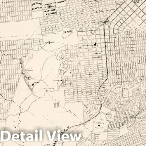 Vista 2 de Mapa histórico: Mapa y Directorio de la calle de San Francisco, 1870, arte de pared vintage, 18.0 x 16.0 in