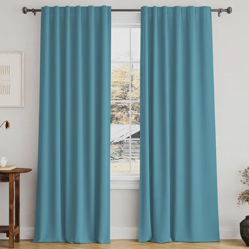 Vista 41 de Turquoize Cortinas Opacas con Aislamiento Térmico Paneles de Tratamiento de Ventanas con Bolsillo para Barra Paneles de Ventana para Ventanas