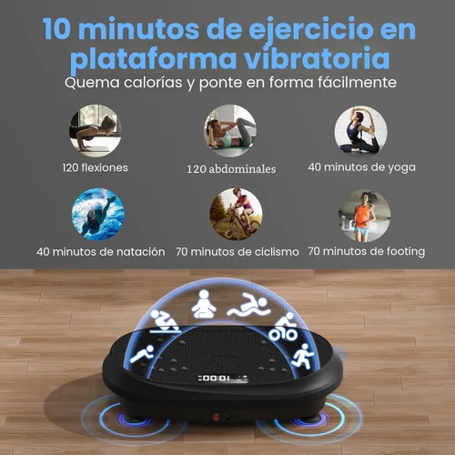 Vista 4 de Vibration Plate Exercise Machine for Lymphatic Drainage, Vibrating Fitness Platform, Full Body Shaker Workout Equipment, Vibration Platform Machines
