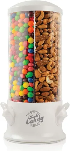 Vista 6 de Handy Gourmet Original Triple Candy Machine-Fun Candy & Nut Dispenser-Nuevo y mejorado (crema de almendras), estándar (JB8450AL)