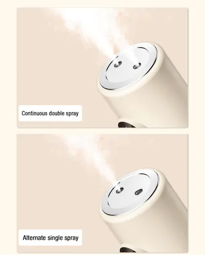 Vista 5 de Mini humidificador portátil, humidificadores de niebla fría de 10.1 fl oz con soporte, humidificador de escritorio USB silencioso con 2 modos