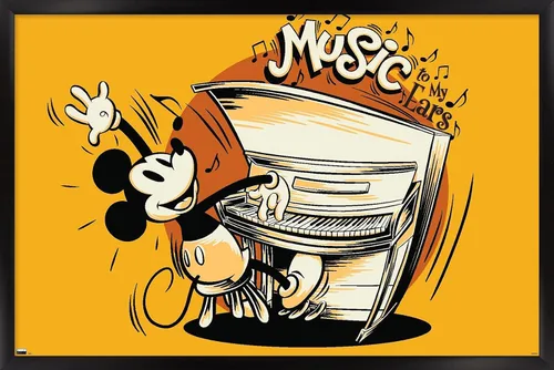 Vista 6 de Trends International Disney Mickey Mouse - Póster musical de pared, 34 pulgadas de largo x 22.4 W, versión premium sin marco