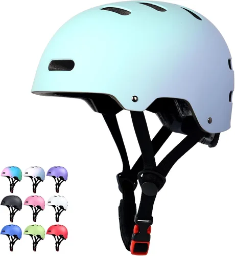 Vista 16 de Casco de patineta y bicicleta para adultos, mujeres, hombres, jóvenes y niños (2-3-5-8-14+ años, niños y niñas) - Casco ajustable multideporte