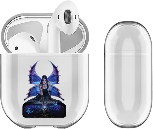 Vista 11 de Head Case Designs Funda de carga con licencia oficial de Anne Stokes Dagger Dragon Fantasy Designs de cristal duro transparente compatible con Apple
