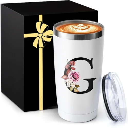 Vista 27 de Taza de café aislada de 20 onzas con tapa de acero inoxidable a prueba de derrames y fugas, pesada, grande, reutilizable, térmica, para viajes