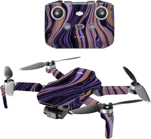 Vista 12 de MightySkins - Compatible con DJI Mini 2 Dron portátil - Aqua Swirl Funda protectora de vinilo duradera y única Fácil de aplicar, quitar