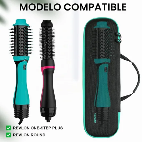Vista 2 de Funda para Revlon One Step Volumizer Plus - Secador de pelo y estilizador, estuche de viaje duro para Revlon One Step Volumizer Plus 2.0 Cepillo