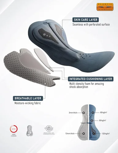 Vista 4 de Przewalski Pantalones cortos de ciclismo Pro Team para hombre, con acolchado 4D, pantalones cortos de ciclismo ajustados para ciclismo de carretera