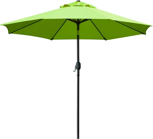 Vista 12 de Sunnyglade Sombrilla de patio de 9 pies para exteriores con 8 varillas resistentes (beige)