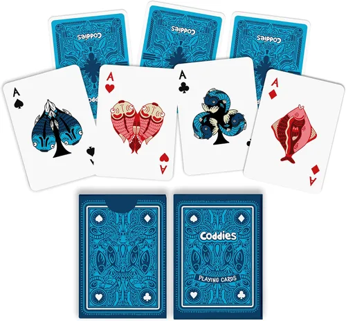 Vista 3 de Coddies Cartas de juego de peces FINtastic Cards Fish Design Idea de regalo Juegos, Go Fish, Poker, Black Jack