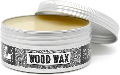 Vista 2 de Real Milk Paint, Cera de madera para acabado, muebles sin terminar, tablas de cortar, bloques de carnicero, grado alimenticio, vegano, 4 onzas