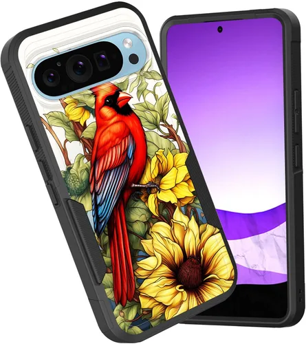 Vista 22 de Funda para Pixel 6A, funda híbrida de doble capa resistente a prueba de golpes de policarbonato duro de silicona suave TPU para Google Pixel 6A