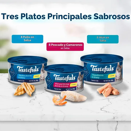 Vista 3 de Blue Buffalo Tastefuls - Paquete variado de alimentos húmedos para gatos