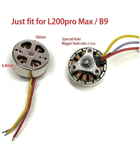 Vista 2 de L900 S1S S2S KF104 MAX E88 Evo Engines Parts Rc Drone Accessory Brushless Motor Multiple Sizes for Choose(1p fit L200 B9 7.4v)