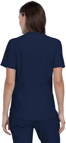 Vista 2 de Form Scrubs para mujer, cuello en V elástico de punto CK840