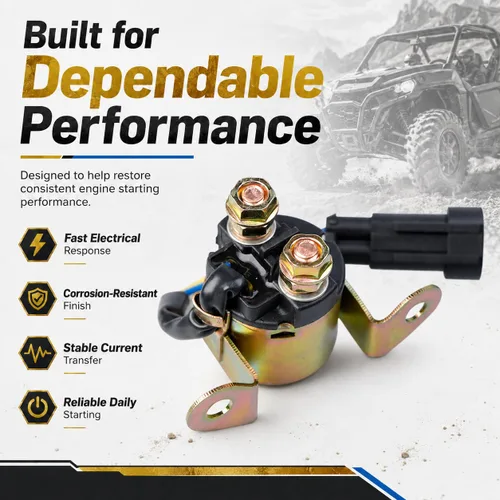 Vista 8 de Relé solenoide de arranque compatible con Polaris Ranger 400 500 570 700 800 RZR 4 XP S 900 Sportsman Hawkeye Trailboss 330 Reemplazar