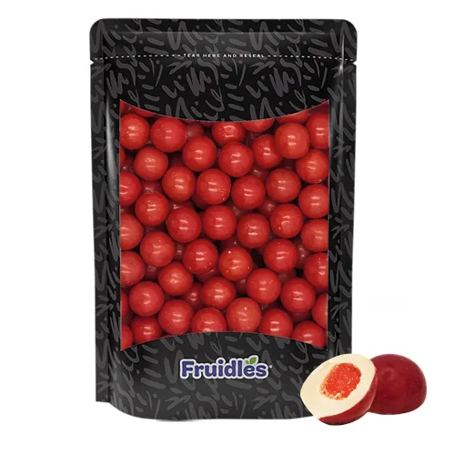 Vista 7 de Half Pound Fruidles - Bolas de goma de mascar muy rellenas de cereza con sabor a frutas, golosinas de bufé de dulces, repuestos