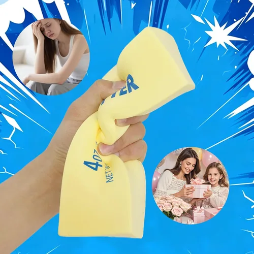 Vista 6 de Juguete sensorial para ansiedad con forma de palito de mantequilla gigante, juguete sensorial para aliviar el estrés, bola antiestrés Taba Squishies