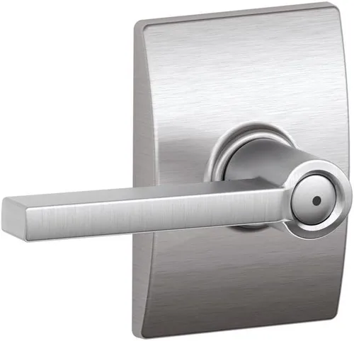 Vista 47 de Schlage F51A LAT 716 Latitude - Manija de puerta con bloqueo de entrada con llave, en acabado de bronce envejecido