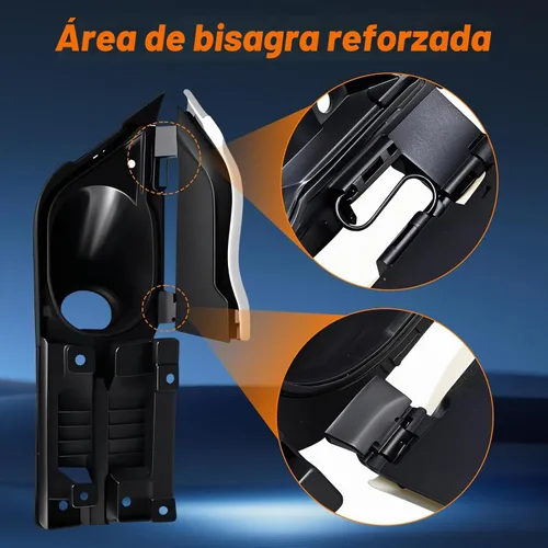 Vista 2 de FUSCH Bisagra de bolsillo para carcasa de puerta de llenado de combustible con cubierta blanca, tapa de puerta de combustible compatible con Ford
