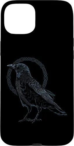 Vista 9 de Funda para iPhone 11 Pro Max Crow Raven Viking Valhalla Berserker nórdico nórdico de mitología nórdica