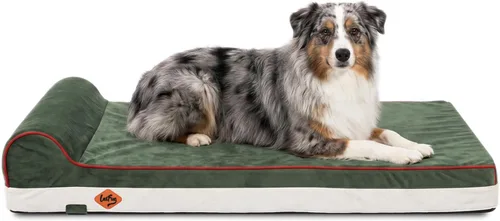 Vista 26 de Laifug Cama ortopédica de espuma viscoelástica para perros con forro duradero a prueba de agua y funda extraíble lavable (grande