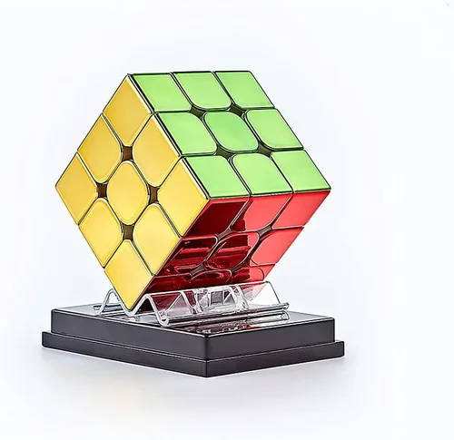 Vista 6 de LiangCuber Cyclone Boys cubo de velocidad magnético 2x2 sin adhesivos, cubo reflectante espejo, cubo brillante, rompecabezas