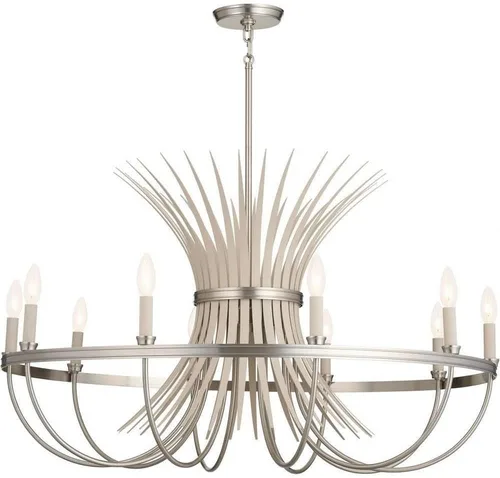 Vista 10 de Kichler Baile - Candelabro de 6 luces de 29 pulgadas de latón natural y negro vintage para comedor con bombillas de candelabro para vestíbulo