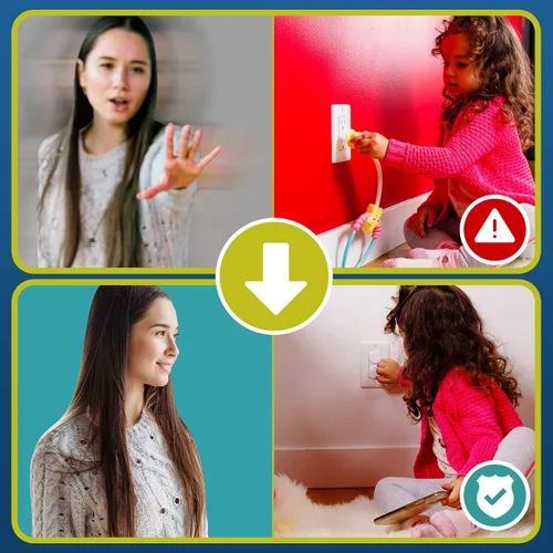 Vista 2 de Fundas transparentes (paquete de 32) – Fundas de enchufe de seguridad para bebés – Duraderas y estables – A prueba de niños tus enchufes fácilmente